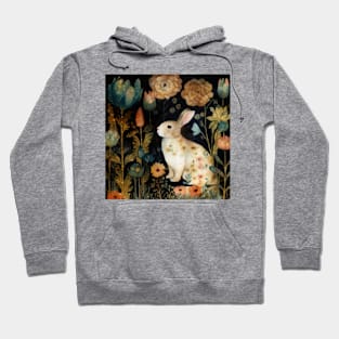 Bunny, Watercolor Woodland Rabbit Hoodie